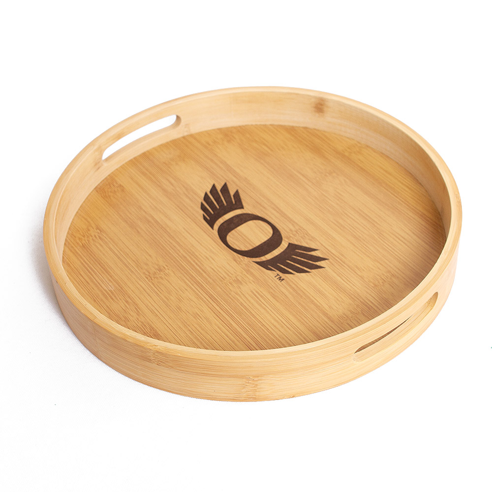 O Wings, Neil, Brown, Kitchen Accessories, Home & Auto, Round, Tray, Engraved, 833771